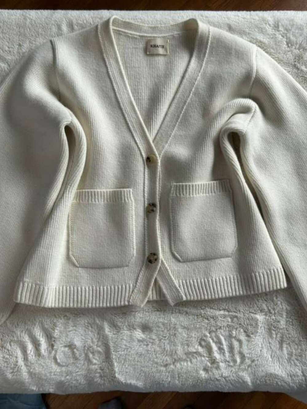 KHAITE Scarlet Cashmere Cardigan - Ivory / Cream-NWOT